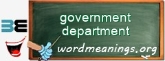 WordMeaning blackboard for government department
